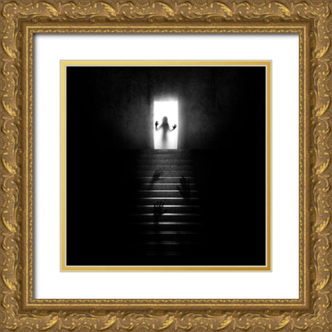 Coma Gold Ornate Wood Framed Art Print with Double Matting by Del Grosso, Sebastien