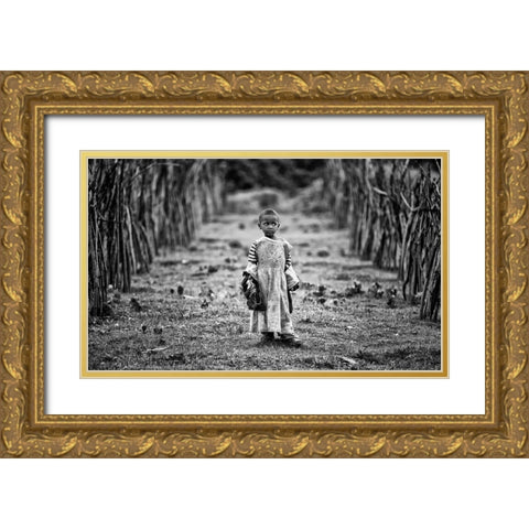 Lost Gold Ornate Wood Framed Art Print with Double Matting by Jovic, Goran