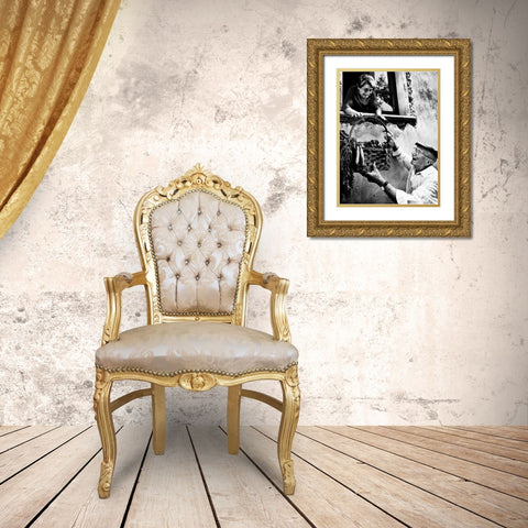 Lifetime Friends Gold Ornate Wood Framed Art Print with Double Matting by Maiorana, Giuseppe