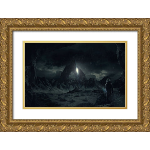 Apocalipto Gold Ornate Wood Framed Art Print with Double Matting by Perez, Alvaro