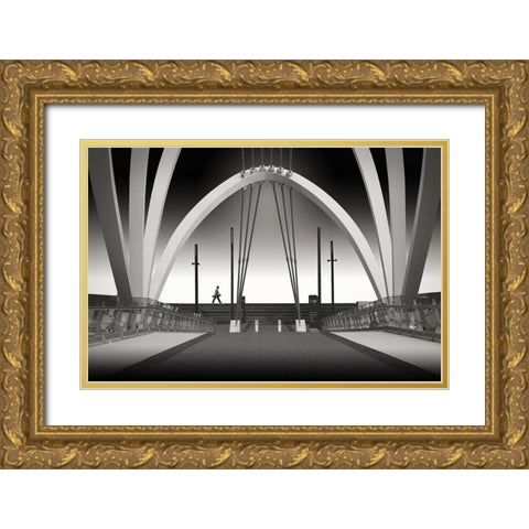 Seafarers Bridge Gold Ornate Wood Framed Art Print with Double Matting by Donoghue, Adrian