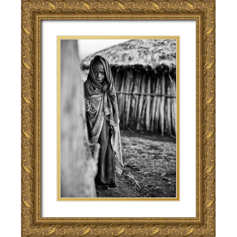 Feeling Like Such A Mess Gold Ornate Wood Framed Art Print with Double Matting by Jovic, Goran