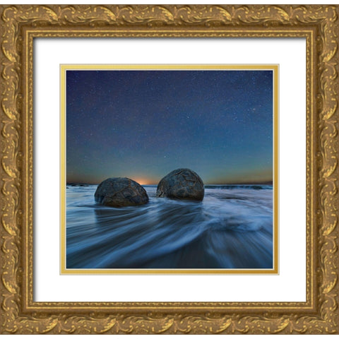 Be Together Gold Ornate Wood Framed Art Print with Double Matting by Zhang, Yan