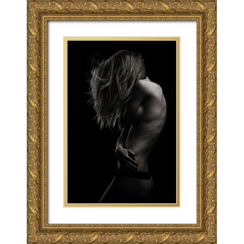 Beauty Or Beast Gold Ornate Wood Framed Art Print with Double Matting by Krystynek MQEP, Martin