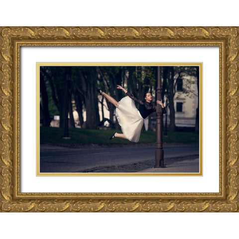 I Dance-I Am Gold Ornate Wood Framed Art Print with Double Matting by Krystynek Mqep, Martin