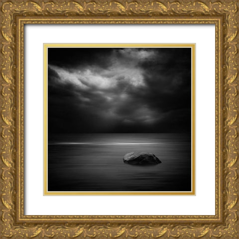 Untitled Gold Ornate Wood Framed Art Print with Double Matting by Kurcens, Kaspars