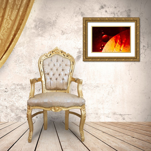 Solar Radiations Gold Ornate Wood Framed Art Print with Double Matting by BRAVIN, Fabien