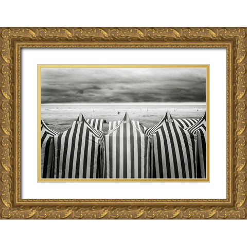 On The Beach Gold Ornate Wood Framed Art Print with Double Matting by Guerra, Toni