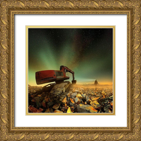 Goldherer Gold Ornate Wood Framed Art Print with Double Matting by Majkut, Peter