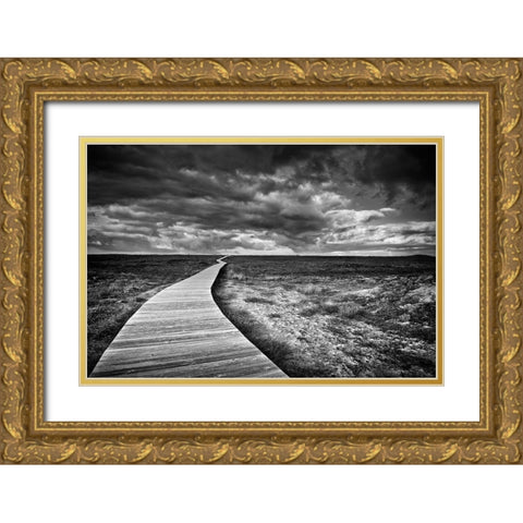 The Way Gold Ornate Wood Framed Art Print with Double Matting by Pascual Buye, Santiago