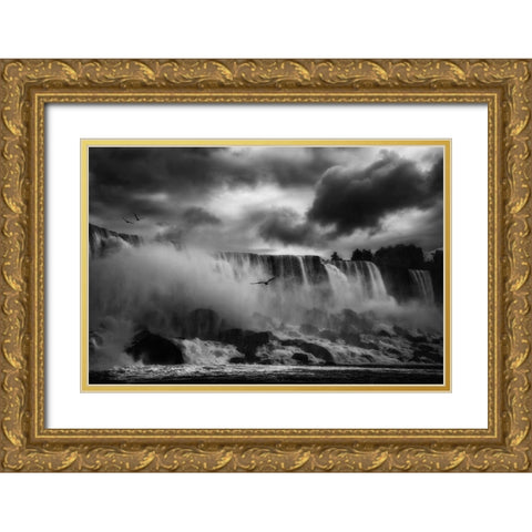 Powerful Splendor Gold Ornate Wood Framed Art Print with Double Matting by Depaepe, Yvette