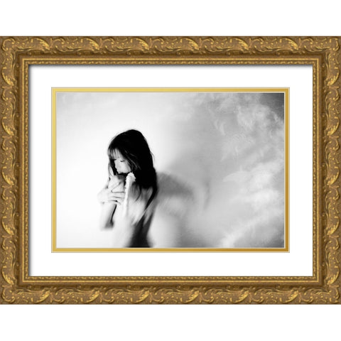 Broken Wing Gold Ornate Wood Framed Art Print with Double Matting by Ikeda, Keisuke