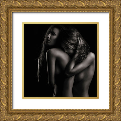 Sensual Beauty Gold Ornate Wood Framed Art Print with Double Matting by Krystynek MQEP, Martin