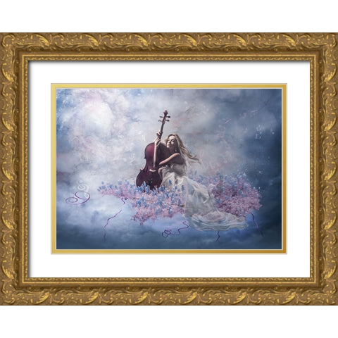 Music Of The Soul Gold Ornate Wood Framed Art Print with Double Matting by Simongulashvili, Natalia