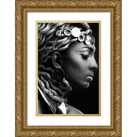 Egypt II Gold Ornate Wood Framed Art Print with Double Matting by Hendrik, Fren