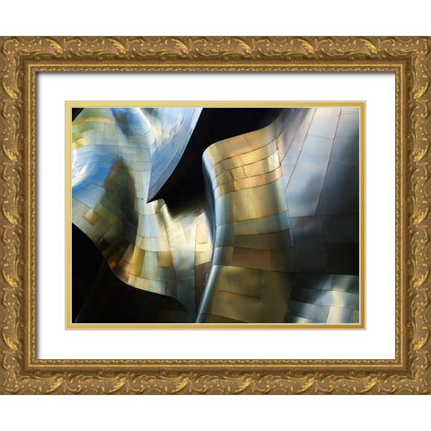 Organic Metal 3 Gold Ornate Wood Framed Art Print with Double Matting by Reams, David