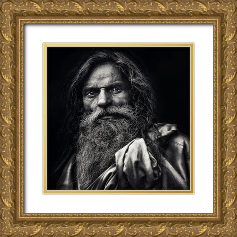 The Man From Agra Gold Ornate Wood Framed Art Print with Double Matting by Flour, Piet