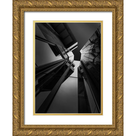 Core Of Light Gold Ornate Wood Framed Art Print with Double Matting by Van Den, Jef