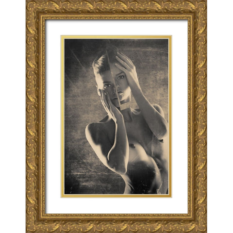 Untitled Gold Ornate Wood Framed Art Print with Double Matting by Liporace, Riccardo