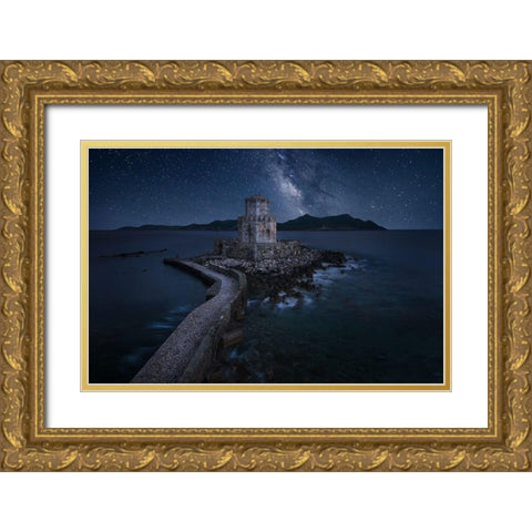 Remains Of The Past Gold Ornate Wood Framed Art Print with Double Matting by Kaddas, Chris