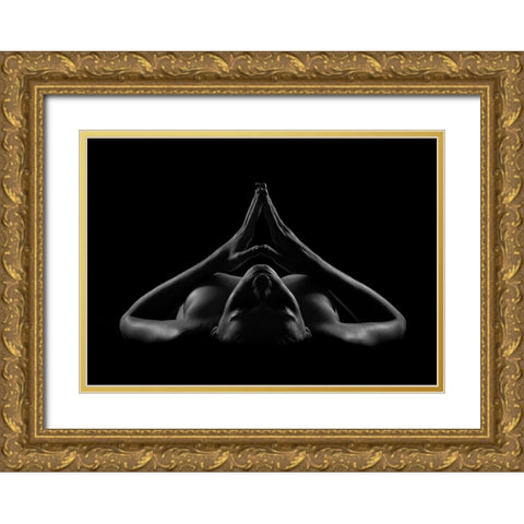 Eszter Gold Ornate Wood Framed Art Print with Double Matting by Kiss, Jozef