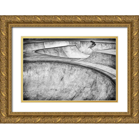 Concrete Slider Gold Ornate Wood Framed Art Print with Double Matting by Eliash, Tomer