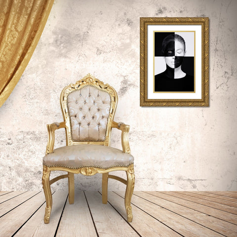 Squared Gold Ornate Wood Framed Art Print with Double Matting by Ghirardini, Tanja