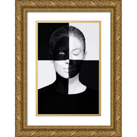Squared Gold Ornate Wood Framed Art Print with Double Matting by Ghirardini, Tanja