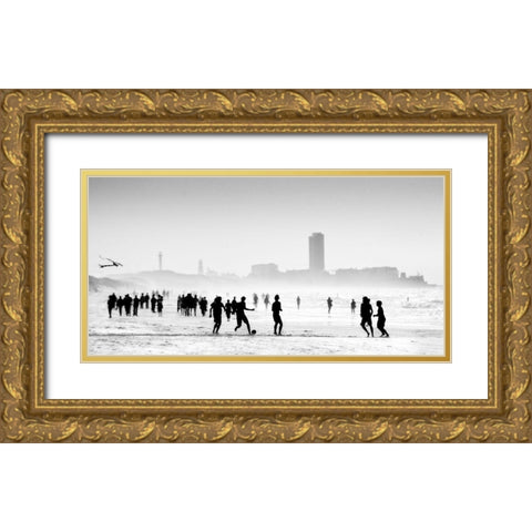 When The Sun Encounters The Mist ... Gold Ornate Wood Framed Art Print with Double Matting by Depaepe, Yvette