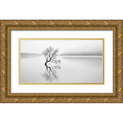 Serenity Gold Ornate Wood Framed Art Print with Double Matting by Jones, Neville