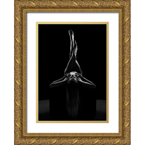 Eszter Gold Ornate Wood Framed Art Print with Double Matting by Kiss, Jozef