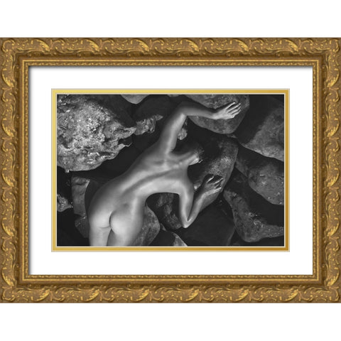 Between The Stones Gold Ornate Wood Framed Art Print with Double Matting by Pereverzov, Alexander