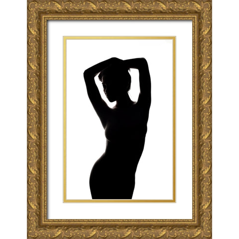 This Is Not A Black A White Gold Ornate Wood Framed Art Print with Double Matting by Amanda, Nick