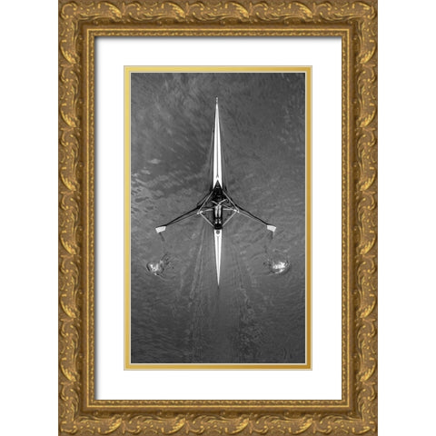 Drawings On The River Gold Ornate Wood Framed Art Print with Double Matting by Toniolo, Giorgio