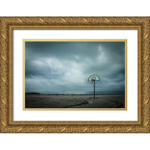 ... The Last Basket ! Gold Ornate Wood Framed Art Print with Double Matting by Principato, Antonio