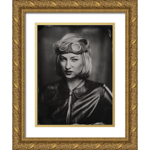 Olga, Wet Plate 18 X 24 Cm Gold Ornate Wood Framed Art Print with Double Matting by Az, Dzmitry