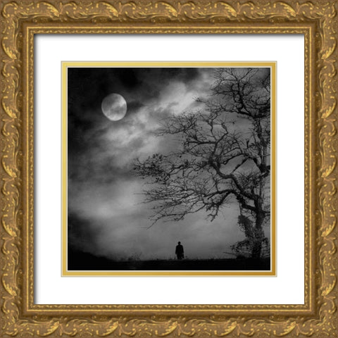 This Darkness Gold Ornate Wood Framed Art Print with Double Matting by Satriani, Jay