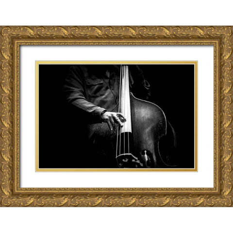 Jazz Gold Ornate Wood Framed Art Print with Double Matting by Simoes, Goncalo