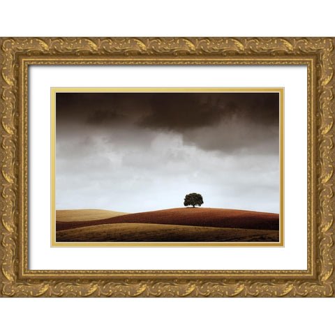Tuve Que Pararme Al Verla Gold Ornate Wood Framed Art Print with Double Matting by Merchan, Alberto