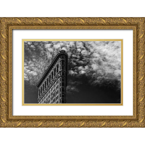 Nyc, Flatiron Gold Ornate Wood Framed Art Print with Double Matting by Santini, Francesco