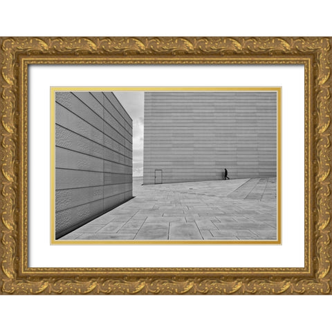 From Where To Where? Gold Ornate Wood Framed Art Print with Double Matting by Custodio, Joao