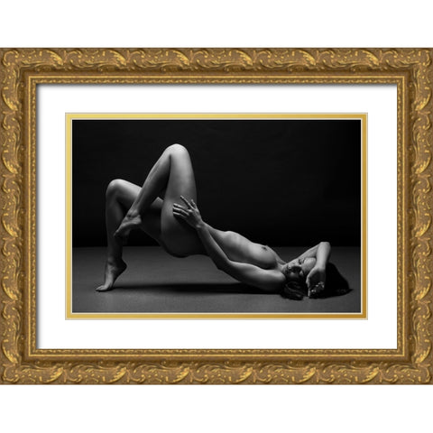 Bodyscape Gold Ornate Wood Framed Art Print with Double Matting by Belovodchenko, Anton