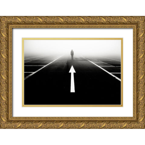 Sign Gold Ornate Wood Framed Art Print with Double Matting by Sugimoto, Koji