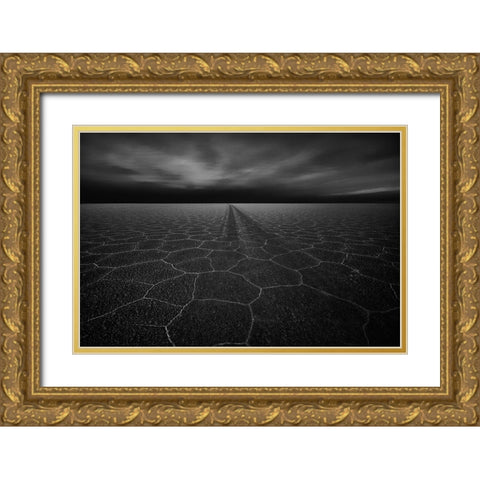 On The Road To Nowhere Gold Ornate Wood Framed Art Print with Double Matting by Schilbe, Stefan