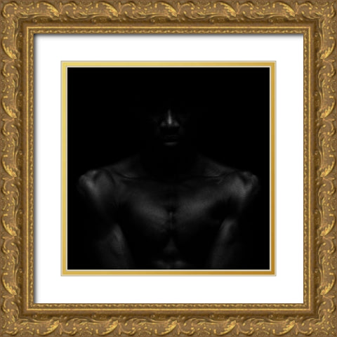 All The Shades Of Black Gold Ornate Wood Framed Art Print with Double Matting by Odorizzi, Patrick