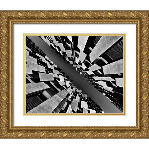 Slash Gold Ornate Wood Framed Art Print with Double Matting by Tajima, Koji