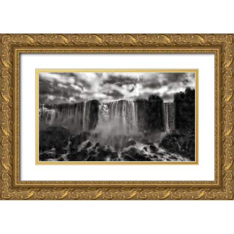 Niagaras Cave Of The Winds Gold Ornate Wood Framed Art Print with Double Matting by Depaepe, Yvette