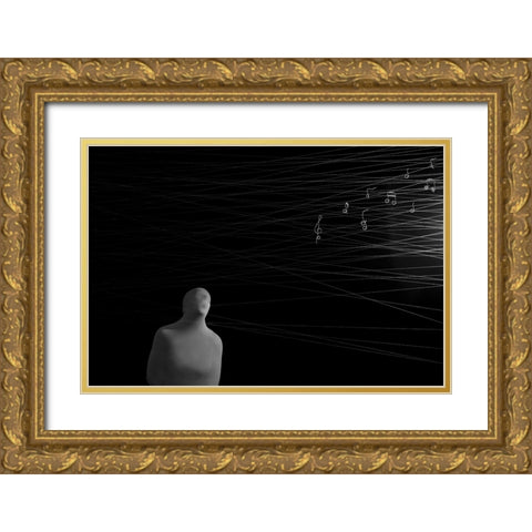 Qcocoonq Gold Ornate Wood Framed Art Print with Double Matting by Zahirimehr, Maryam