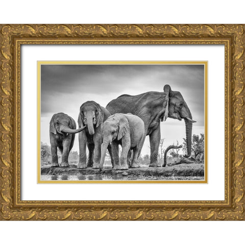 A Giant Unity Gold Ornate Wood Framed Art Print with Double Matting by Marx, Jaco