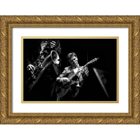 Jazz Gold Ornate Wood Framed Art Print with Double Matting by Simoes, Goncalo